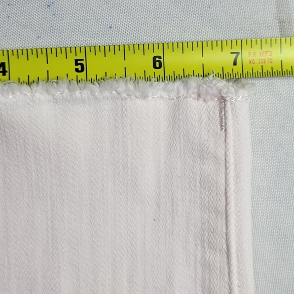 DL1961 Mara Straight Leg Jeans Size 30 29X27 Pale Pink Instasculpt Ankle Raw Hem - Picture 13 of 14